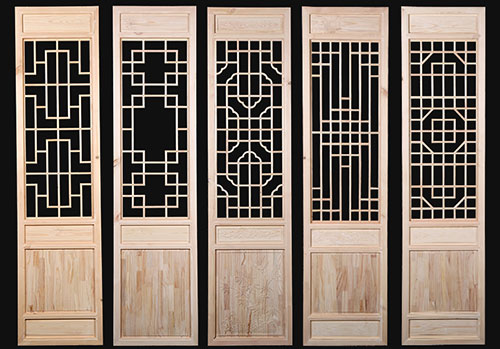 蓬江新中式镂空实木花格门窗种类大全定做