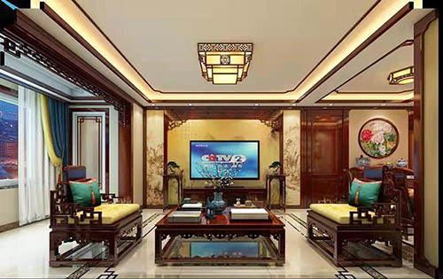 蓬江住宅新中式风格装修，尽显奢华品味
